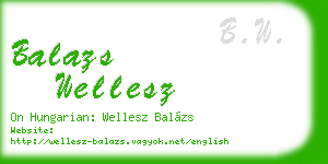 balazs wellesz business card